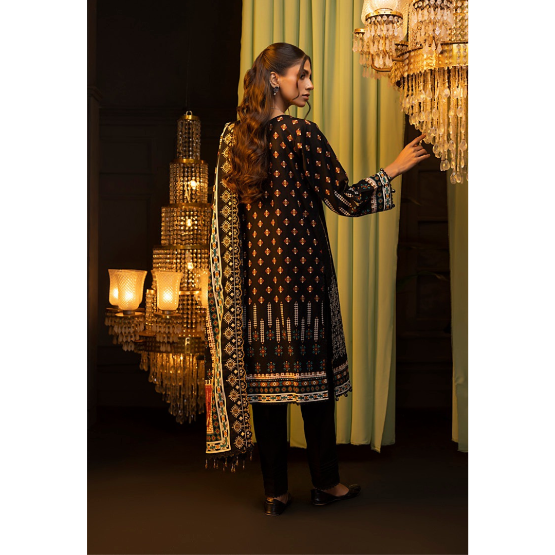 3 Piece – Unstitched Embroidered Cutwork Khaddar Suit – RegS0087652