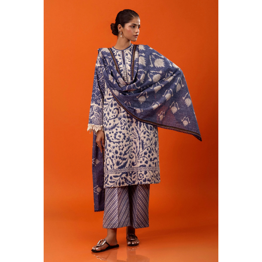 3 Piece – Unstitched Printed Khaddar Suit – SS56007