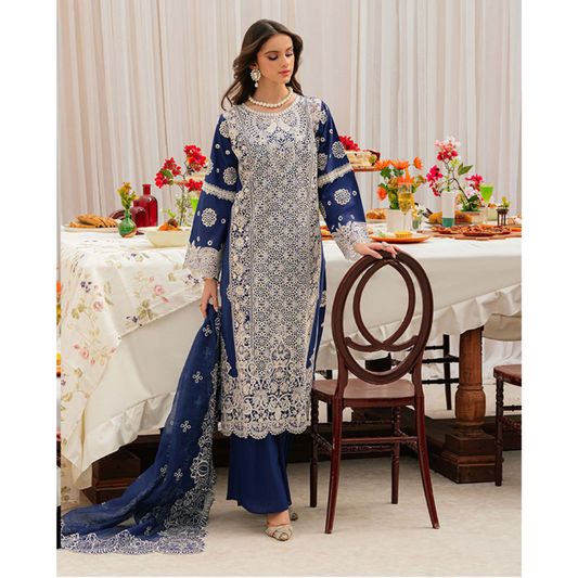 3 Piece – Unstitched Embroidered Khaddar Suit – MPK85003