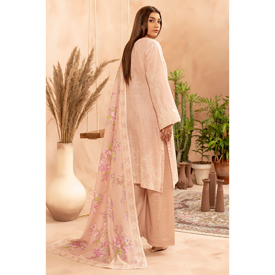 3 Piece – Unstitched Printed Khaddar Suit – SN306004