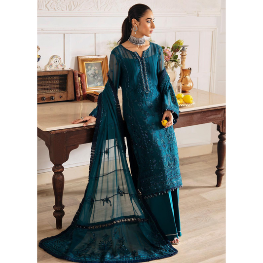 3 Piece-Viscose Embroidered Suit-ZE979034