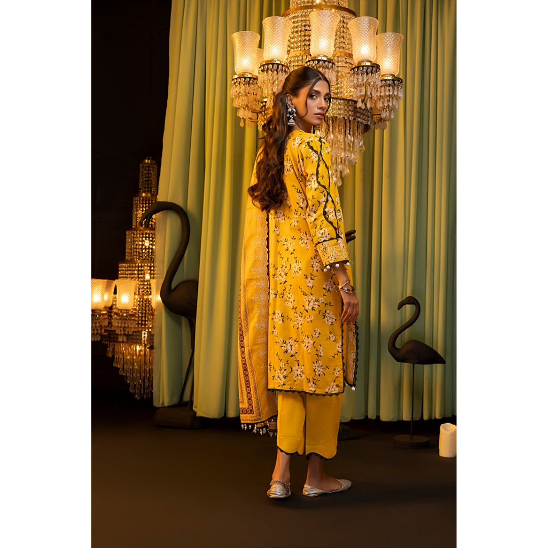 3 Piece – Unstitched Embroidered Cutwork Khaddar Suit – RegS0087654