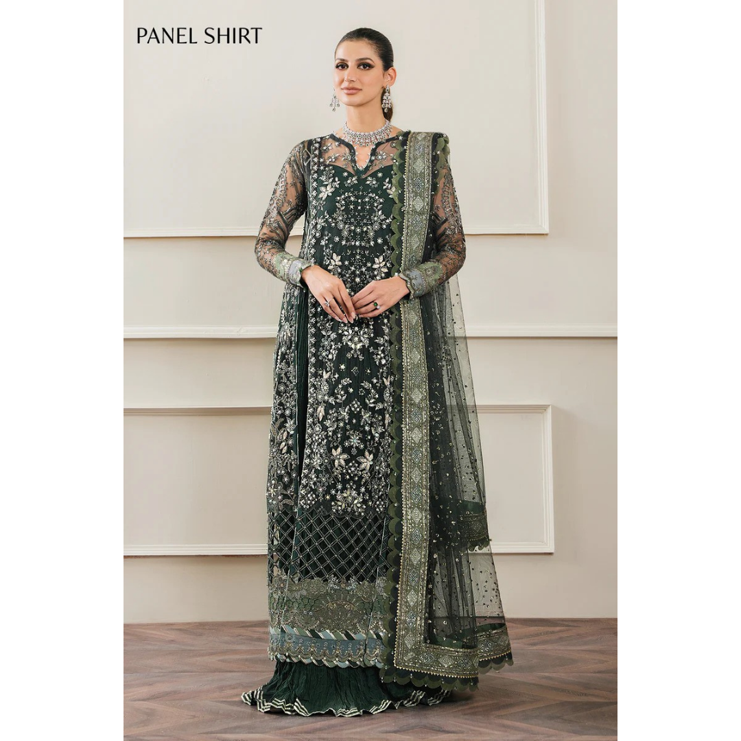 3 Piece- Organza Net Embroidered Suit-ZE979042