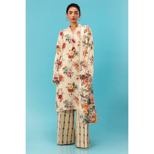 3 Piece – Unstitched Printed Khaddar Suit – SS56002