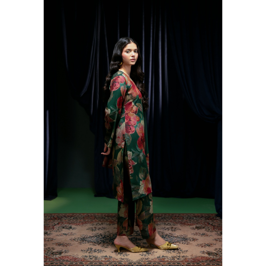 3 Piece – Unstitched Printed Dhanak Suit – DVF5895006