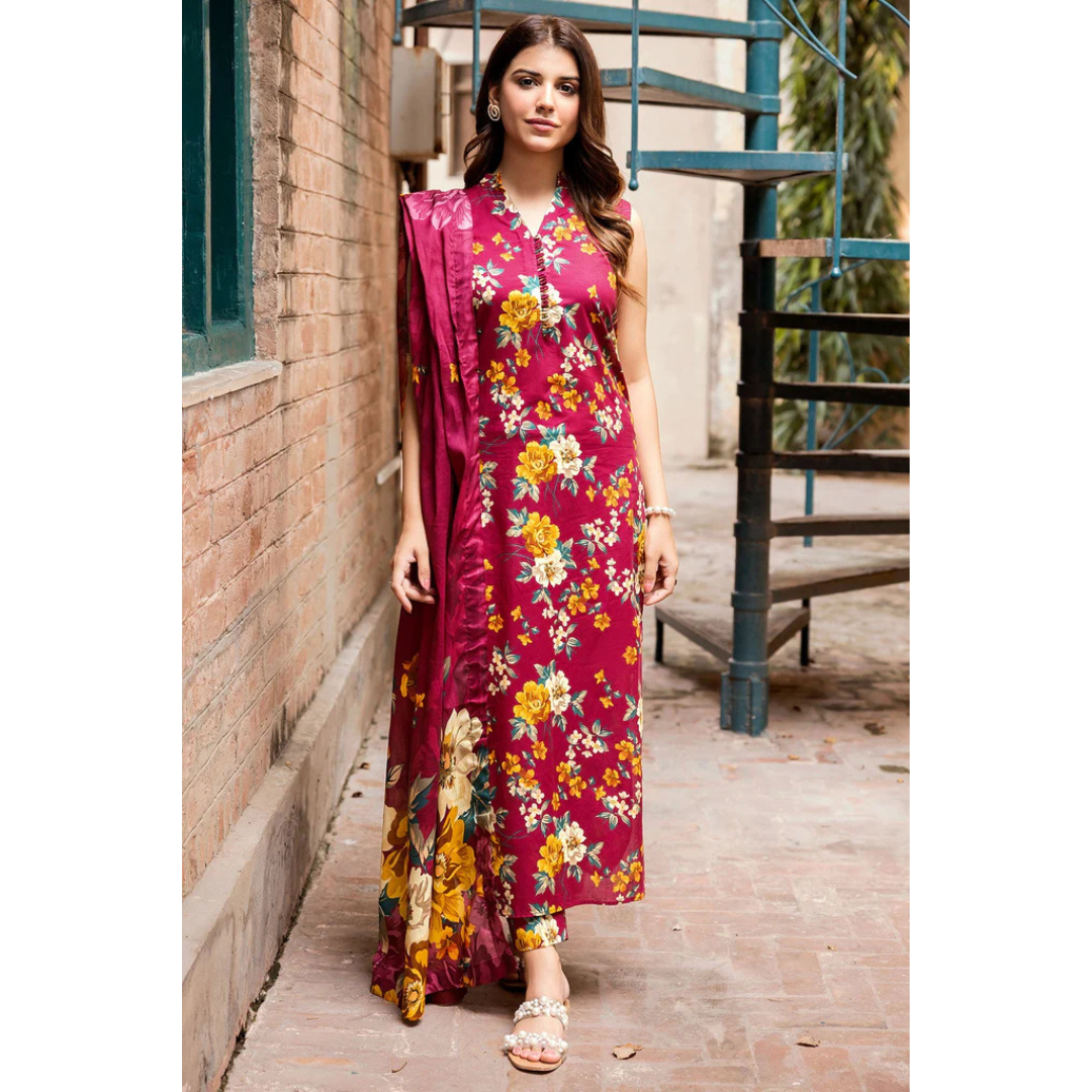 3 Piece – Unstitched Printed Khaddar Suit – MKS429002