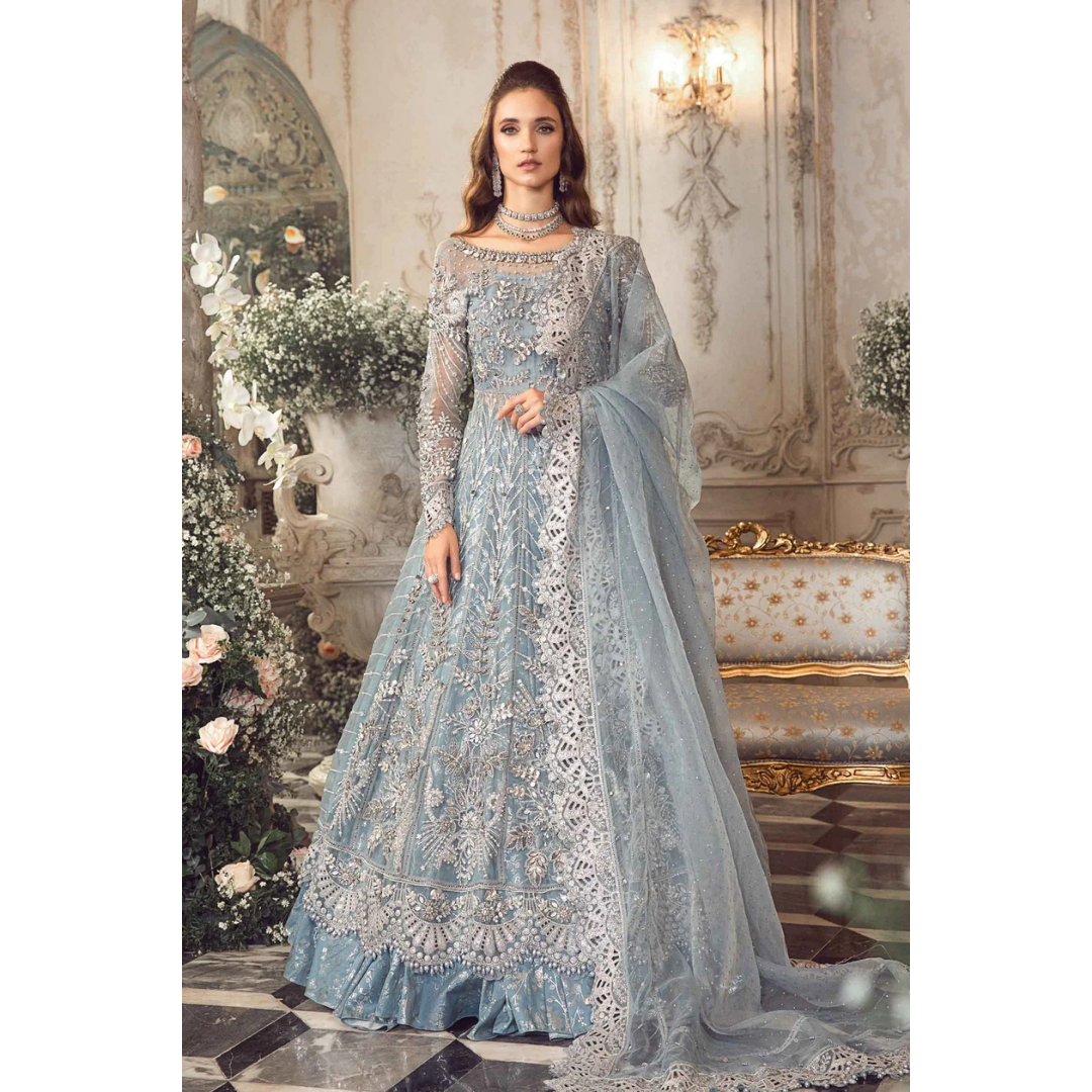 3 Piece-Organza Embroidered Suit-ZE979022