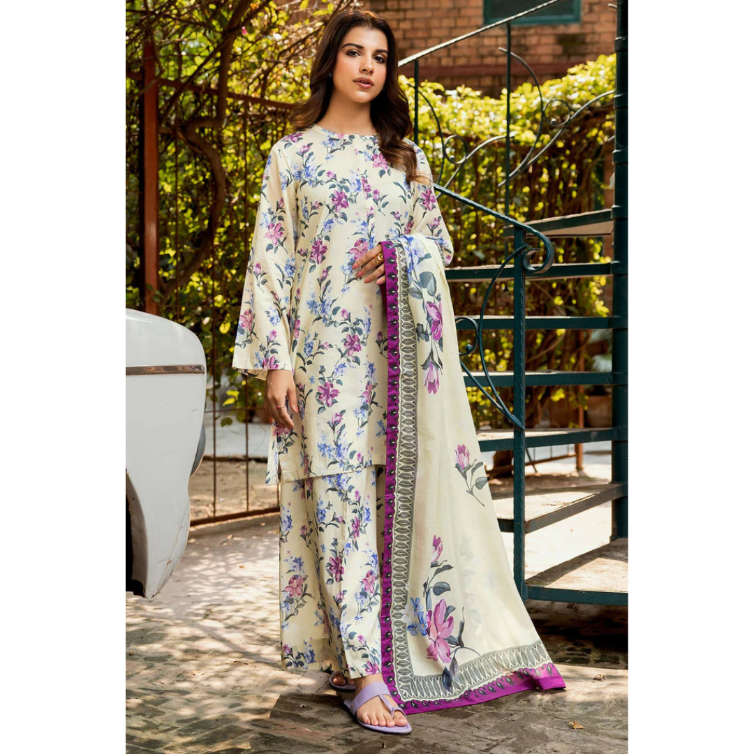 3 Piece – Unstitched Printed Khaddar Suit – MKS429004