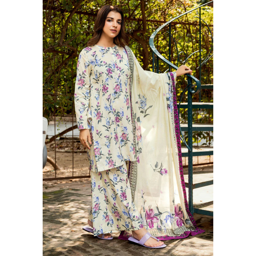 3 Piece – Unstitched Printed Khaddar Suit – MKS429004