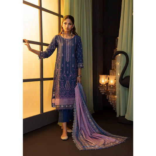 3 Piece – Unstitched Embroidered Cutwork Khaddar Suit – RegS0087659