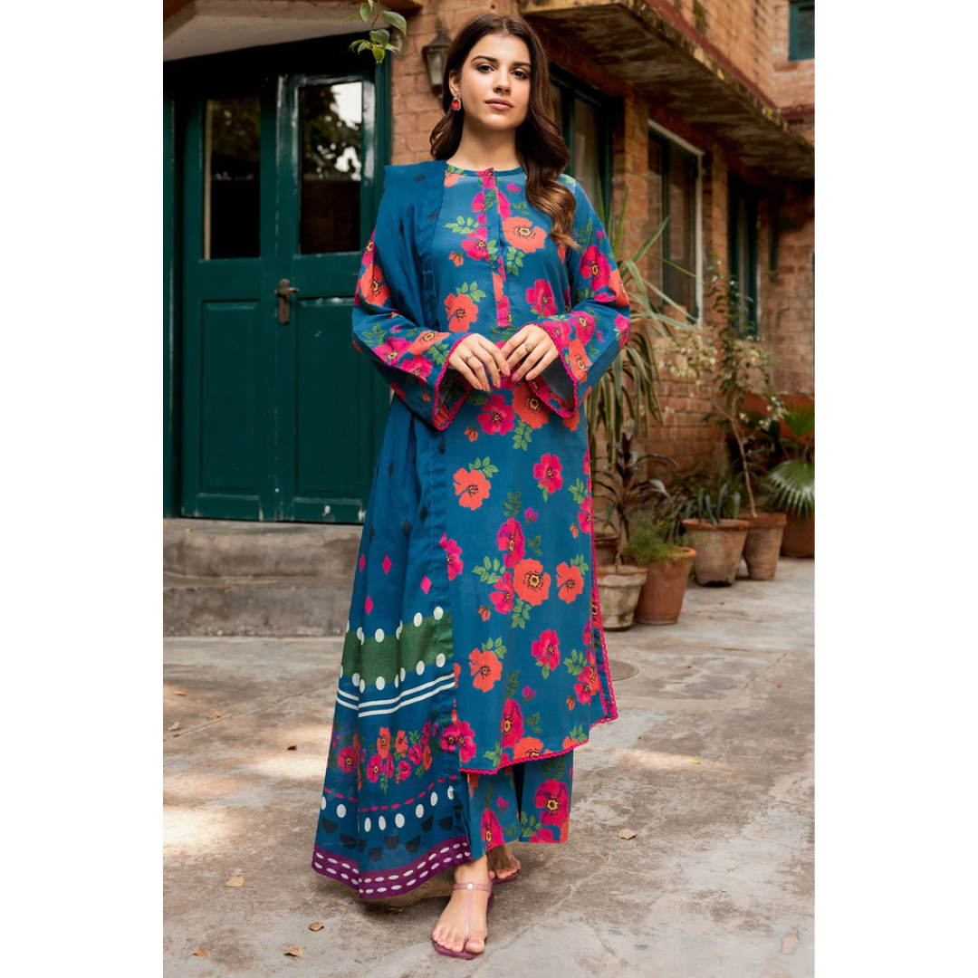 3 Piece – Unstitched Printed Khaddar Suit – MKS429005