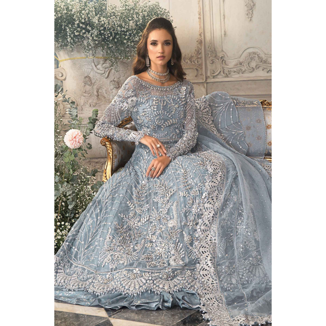 3 Piece-Organza Embroidered Suit-ZE979022