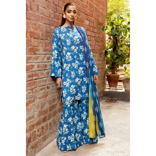 3 Piece – Unstitched Printed Khaddar Suit – MKS429006