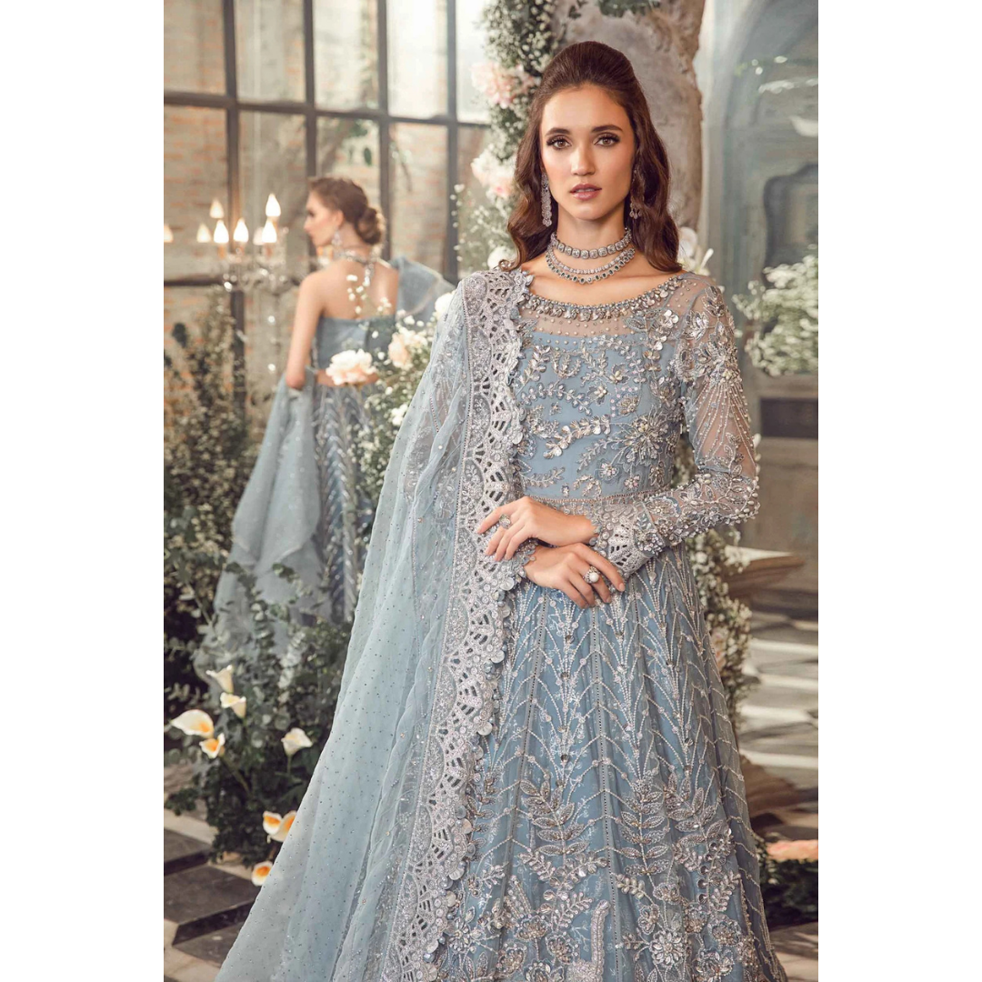 3 Piece-Organza Embroidered Suit-ZE979022