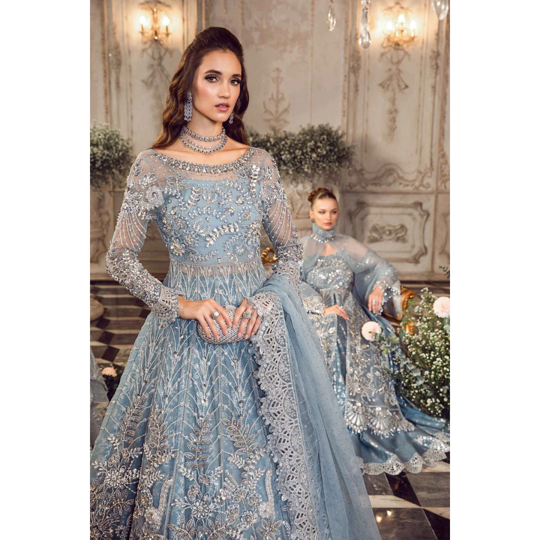 3 Piece-Organza Embroidered Suit-ZE979022