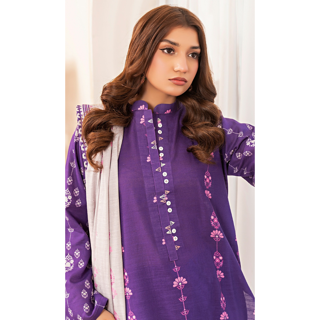 3 Piece – Unstitched Printed Khaddar Suit – SN3060010