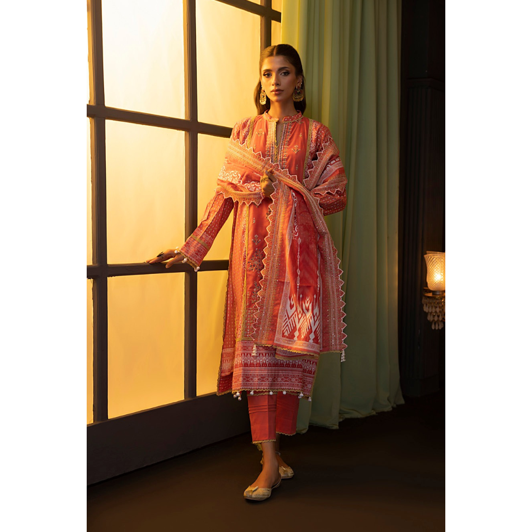 3 Piece – Unstitched Embroidered Cutwork Khaddar Suit – RegS00876510