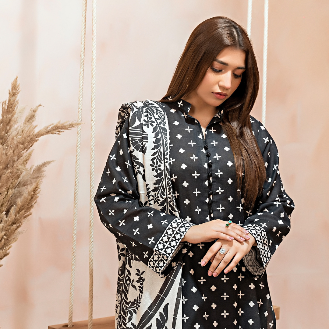 3 Piece – Unstitched Printed Khaddar Suit – SN3060011