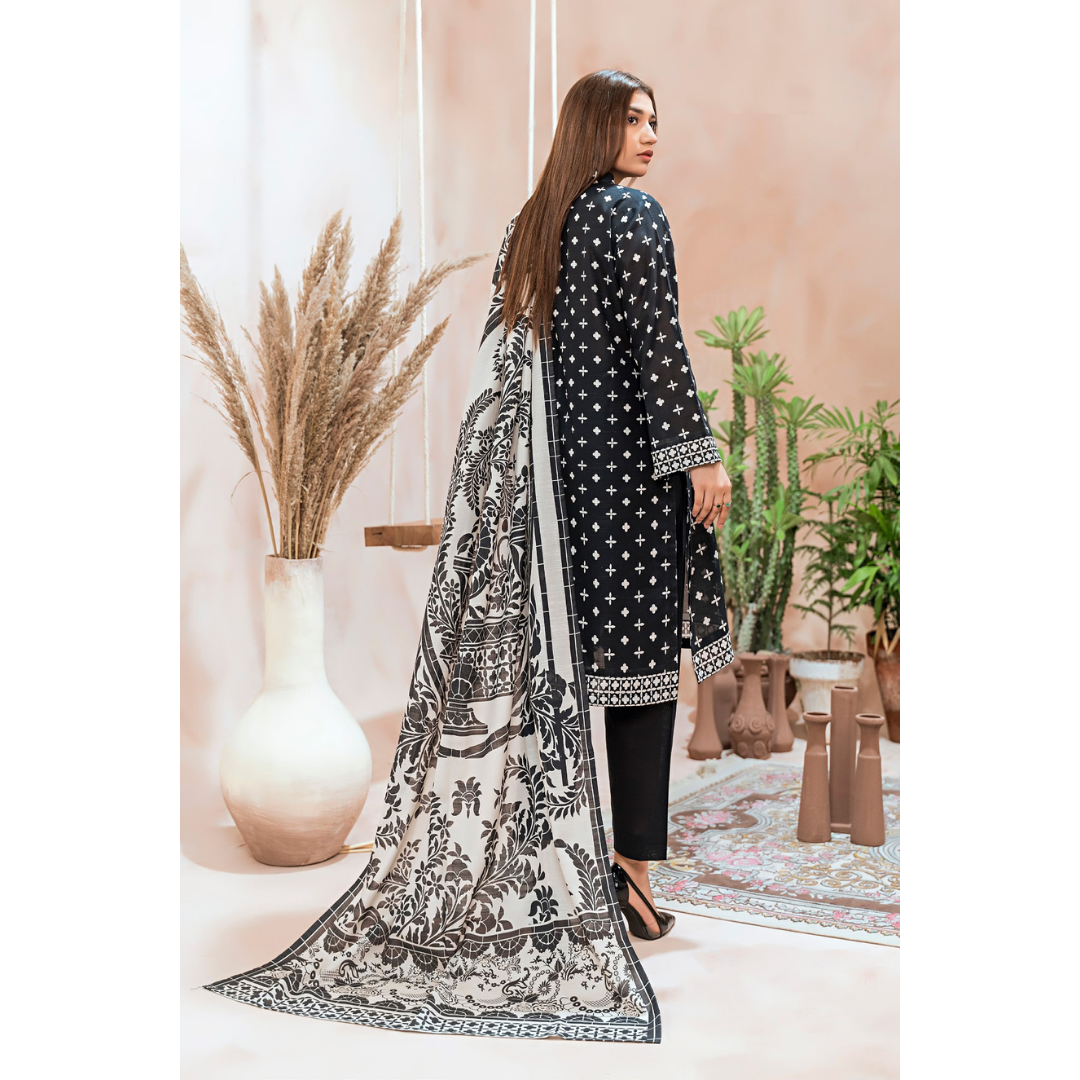 3 Piece – Unstitched Printed Khaddar Suit – SN3060011