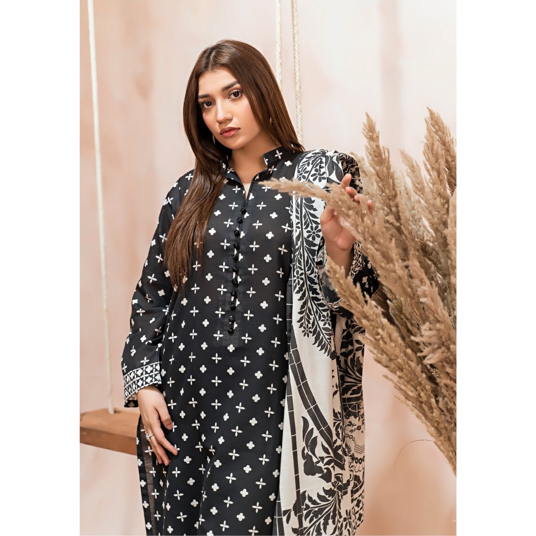 3 Piece – Unstitched Printed Khaddar Suit – SN3060011