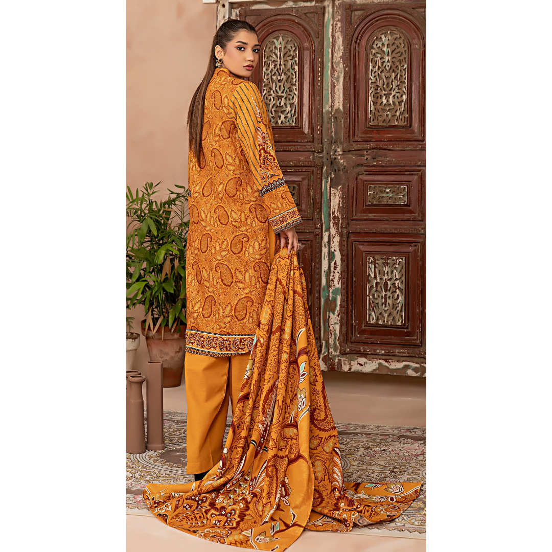 3 Piece – Unstitched Printed Khaddar Suit – SN3060012