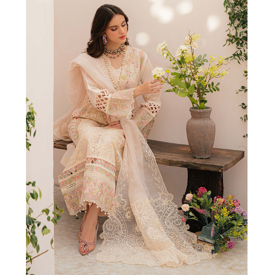 3 Piece – Unstitched Embroidered Khaddar Suit – MPK85002