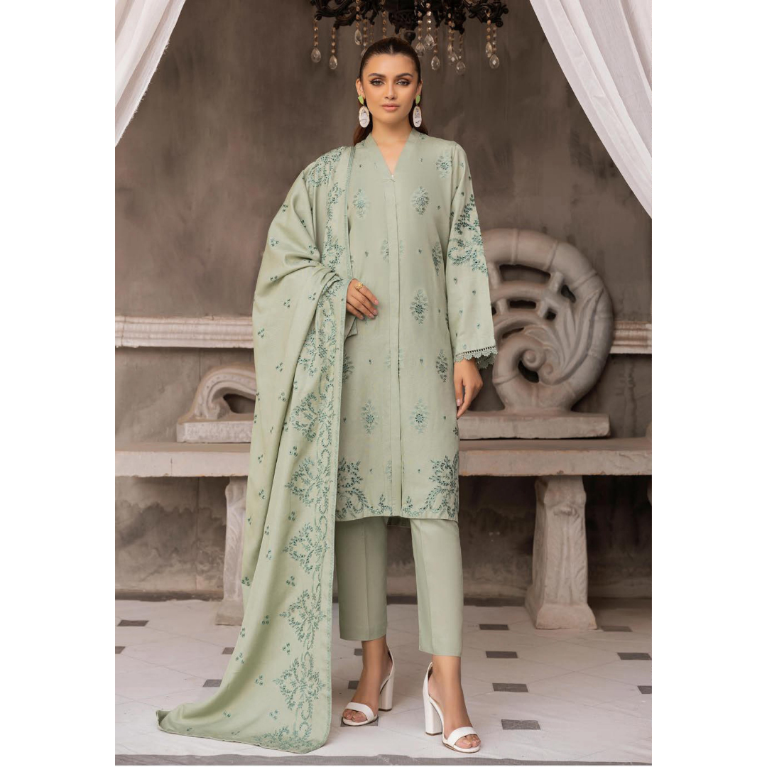 3 Piece – Unstitched Cutwork Embroidered Suit – SN562802