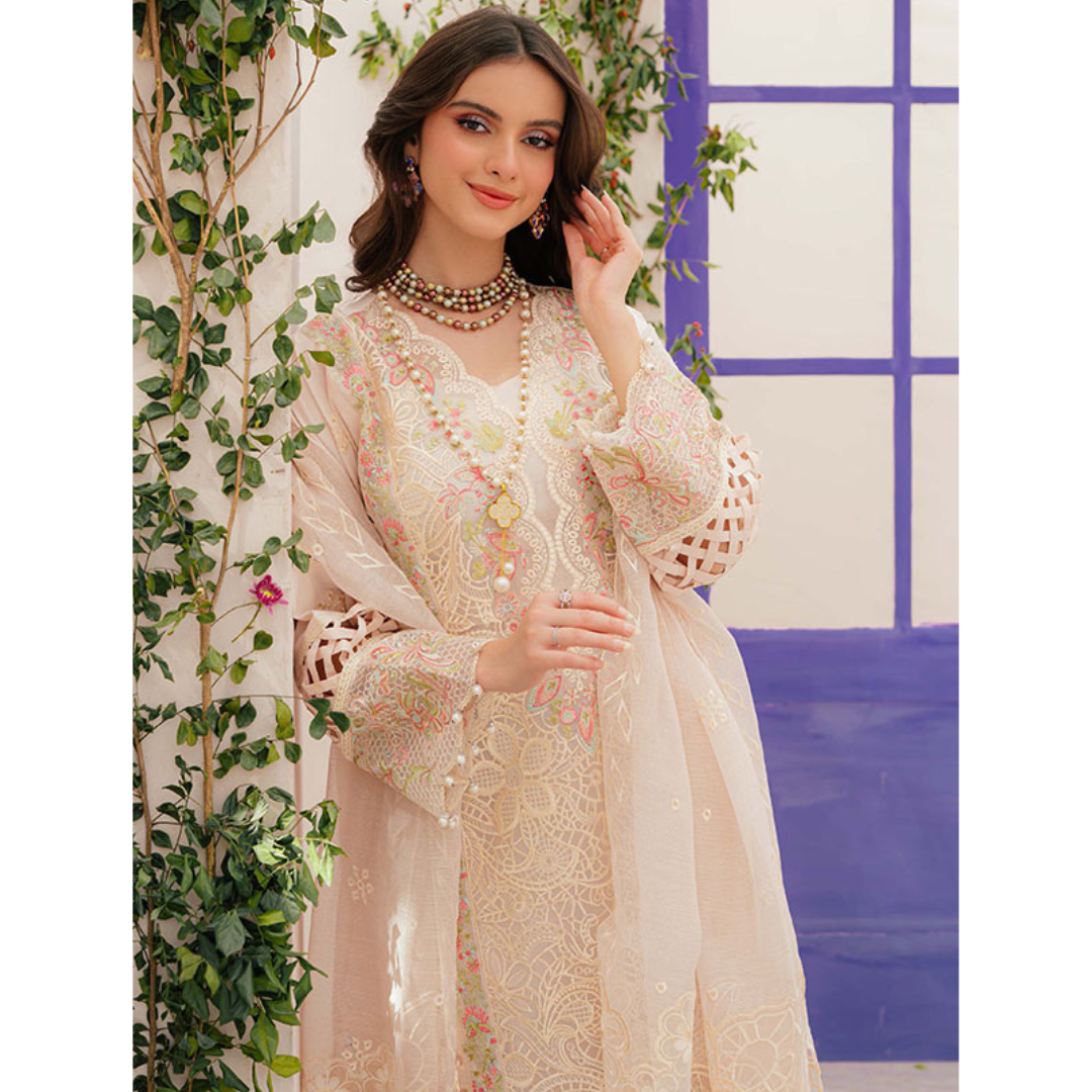 3 Piece – Unstitched Embroidered Khaddar Suit – MPK85002