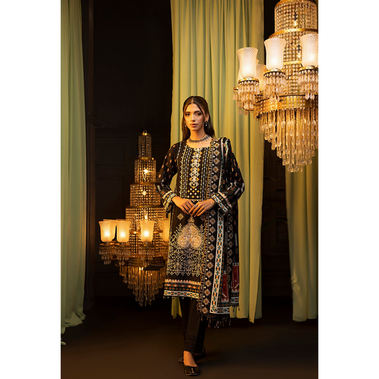 3 Piece – Unstitched Embroidered Cutwork Khaddar Suit – RegS0087652